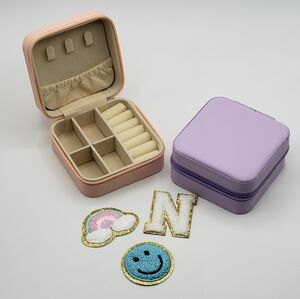 2 Jewelry Travel Case Pink Purple